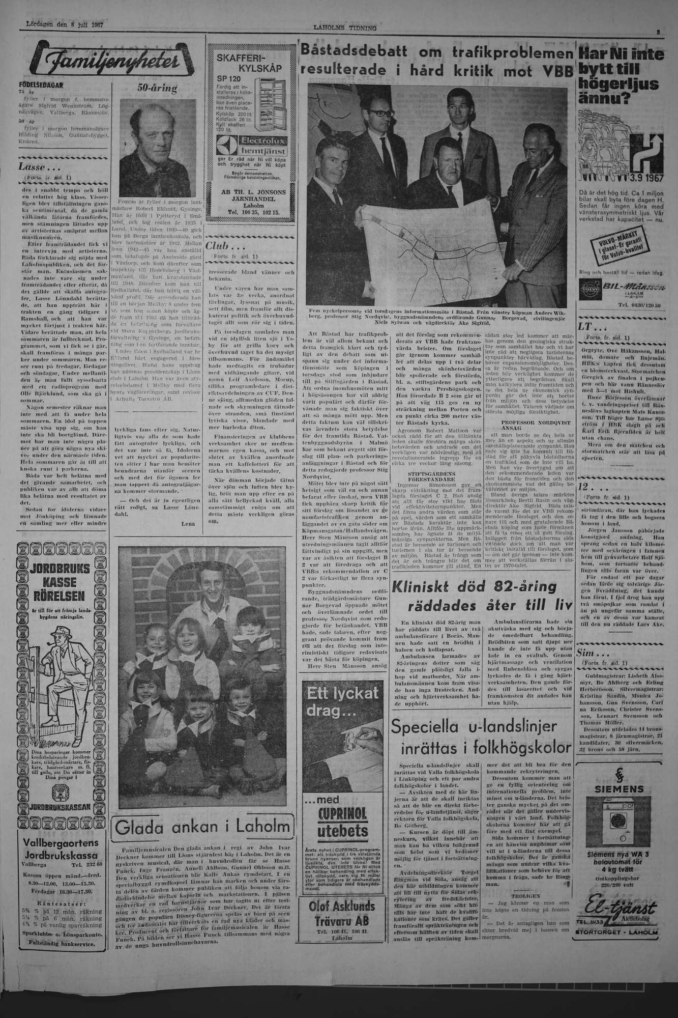 Laholms Tidning Lördag 8 juli 1967, sida 3