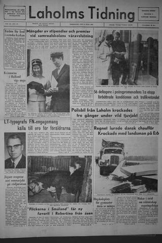 Förstasidan, Torsdag 8 juni 1967