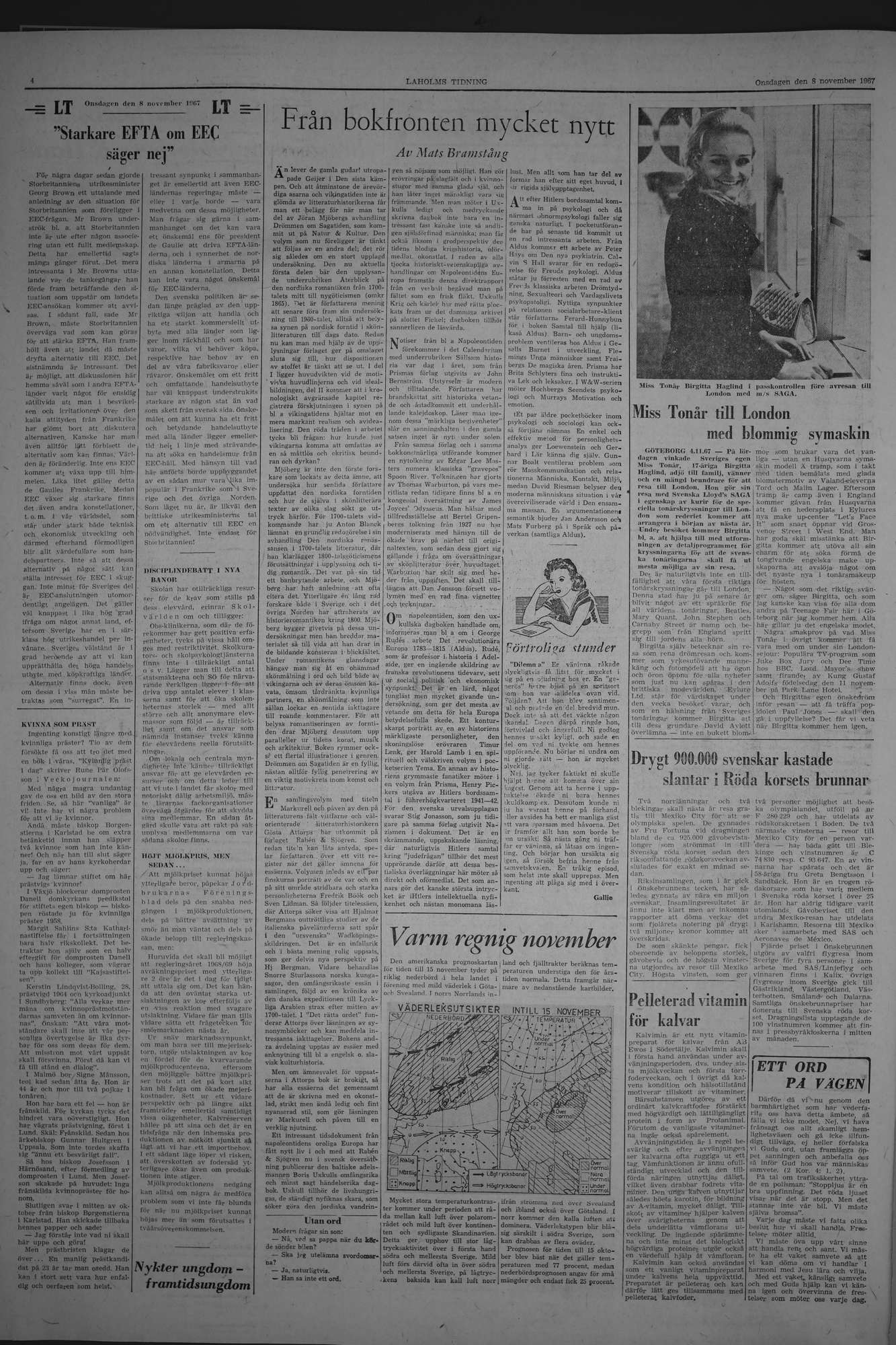Laholms Tidning Onsdag 8 november 1967, sida 4