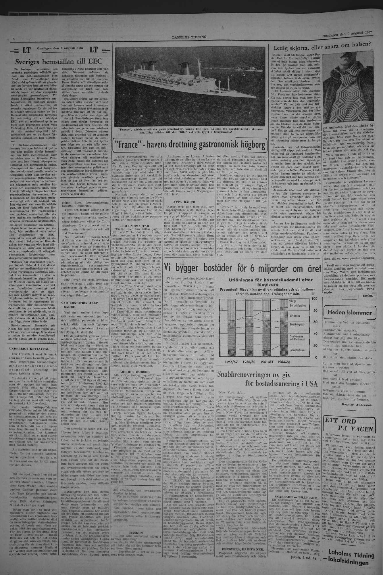 Laholms Tidning Onsdag 9 augusti 1967, sida 4