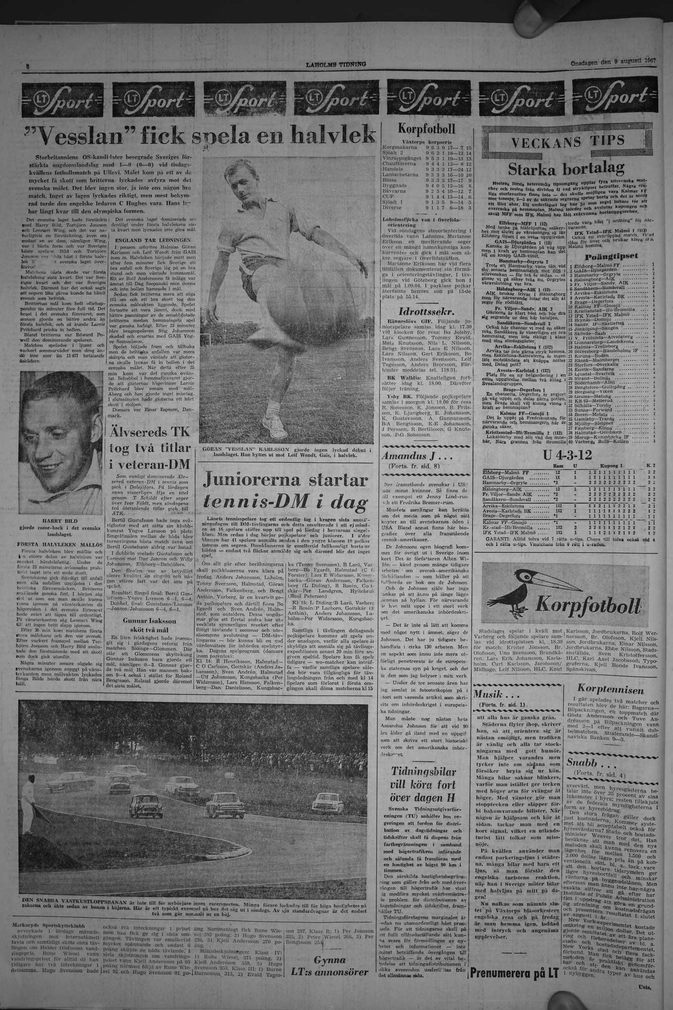 Laholms Tidning Onsdag 9 augusti 1967, sida 6