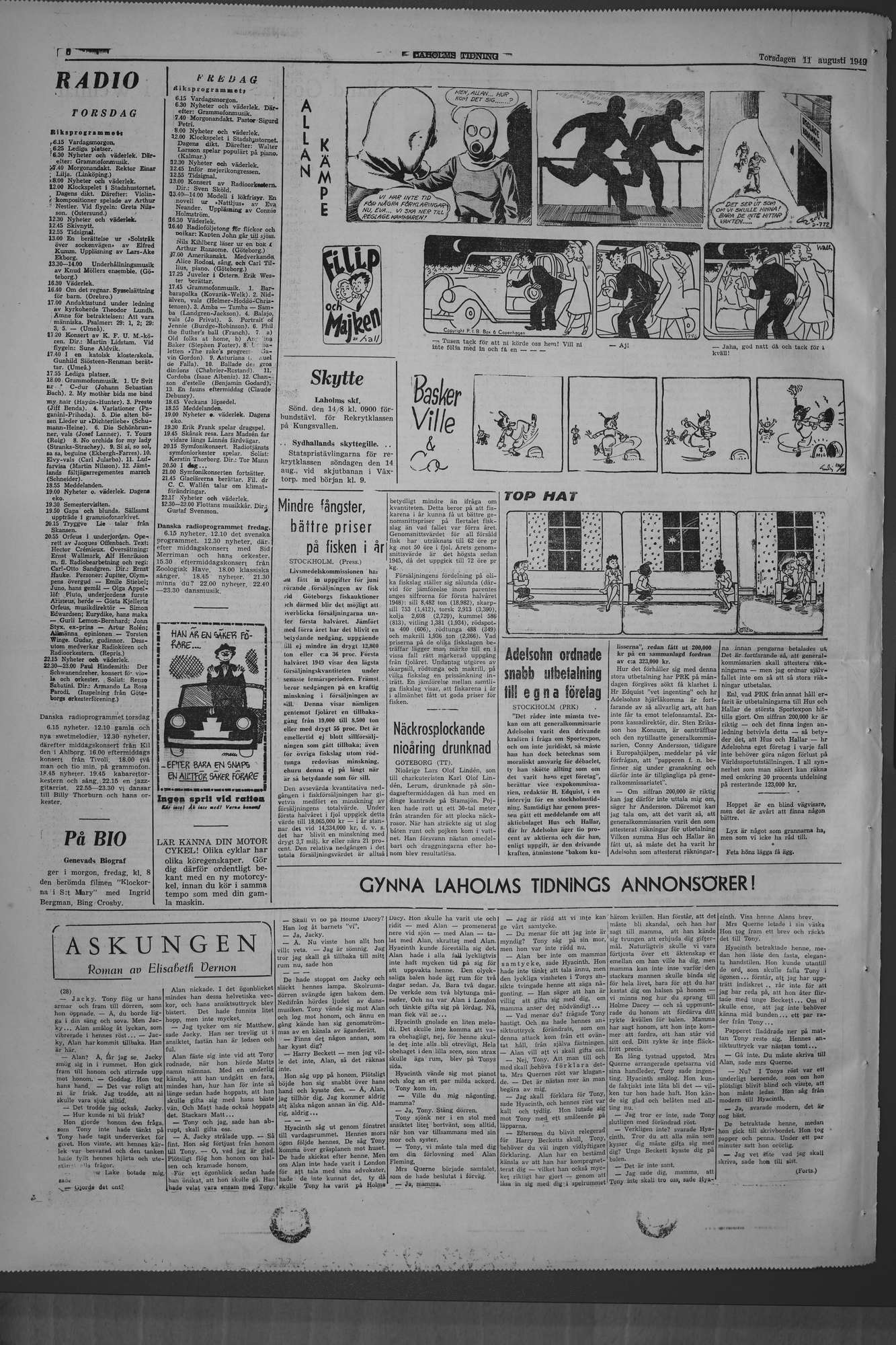 Laholms Tidning Torsdag 11 augusti 1949, sida 6