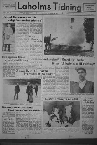 Förstasidan, Måndag 9 januari 1967