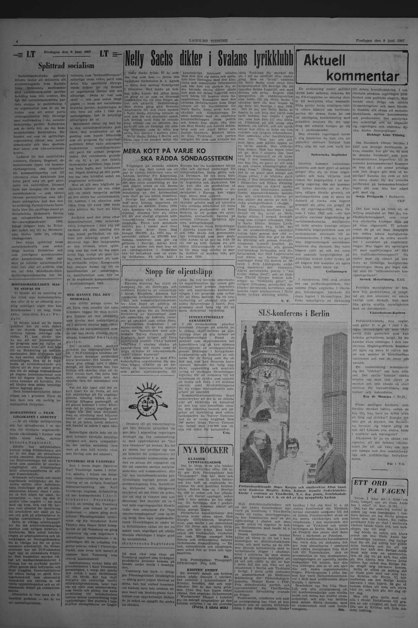 Laholms Tidning Fredag 9 juni 1967, sida 4