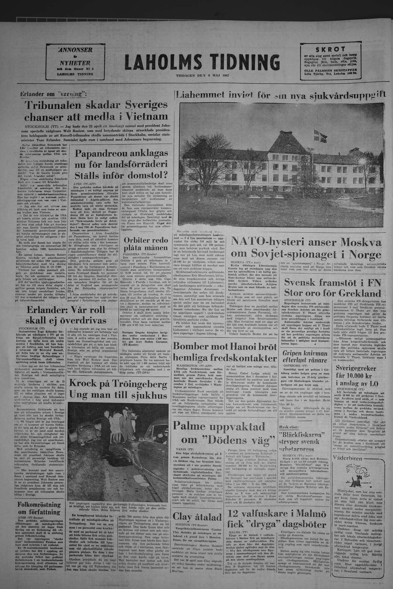Laholms Tidning Tisdag 9 maj 1967, sida 8