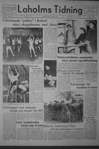 Förstasidan, Torsdag 9 mars 1967