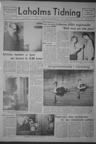 Förstasidan, Torsdag 9 november 1967