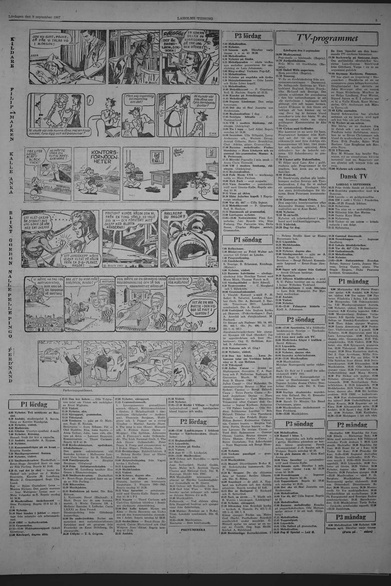Laholms Tidning Lördag 9 september 1967, sida 5
