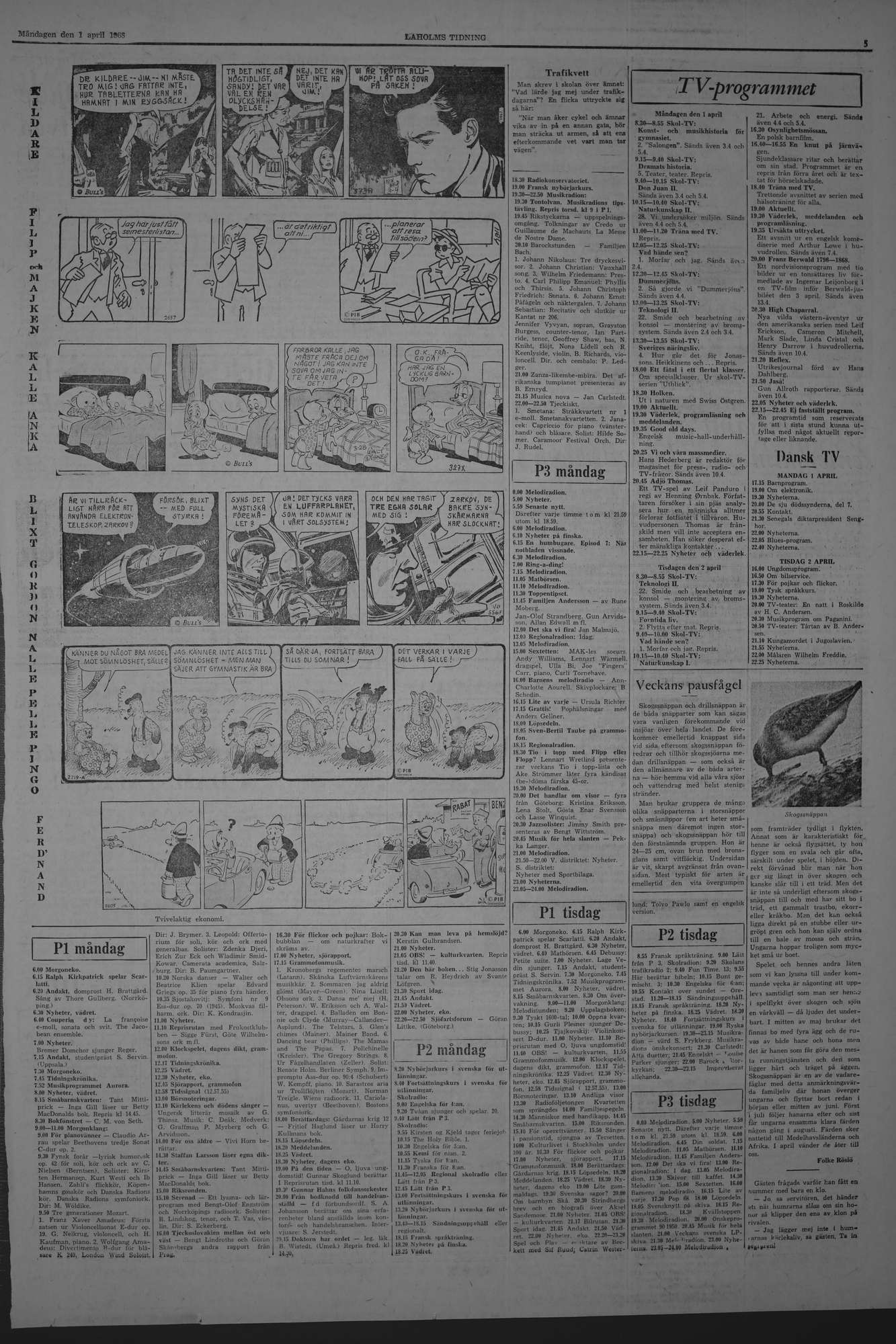 Laholms Tidning Måndag 1 april 1968, sida 5