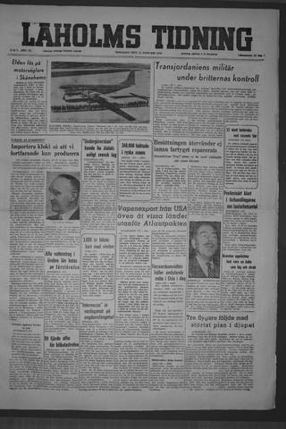 Förstasidan, Tisdag 11 januari 1949