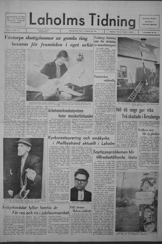 Förstasidan, Torsdag 1 februari 1968
