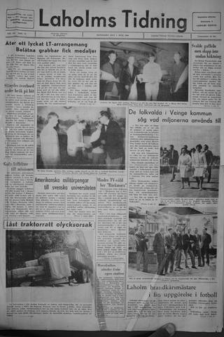 Förstasidan, Måndag 1 juli 1968