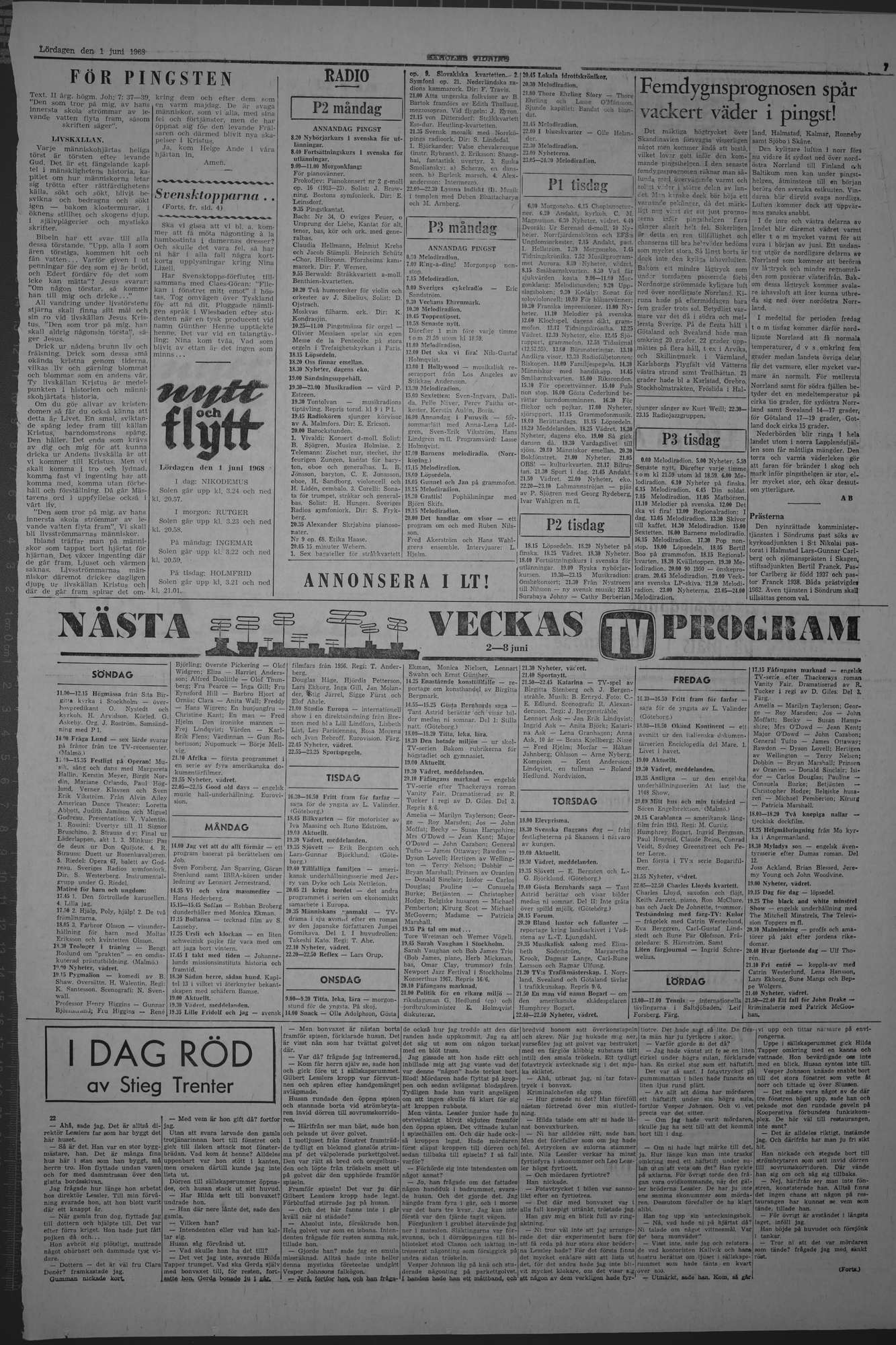 Laholms Tidning Lördag 1 juni 1968, sida 7