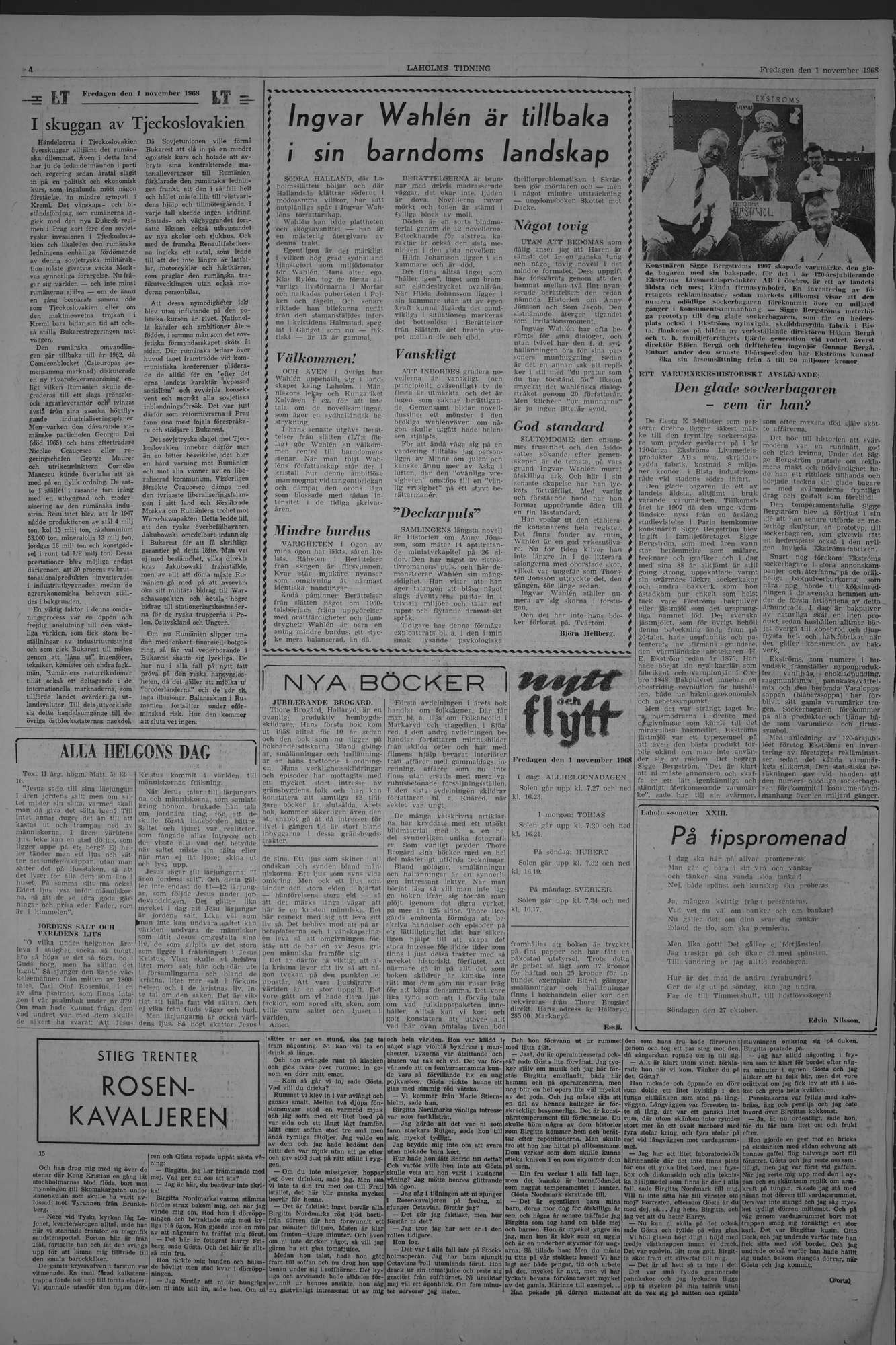 Laholms Tidning Fredag 1 november 1968, sida 4