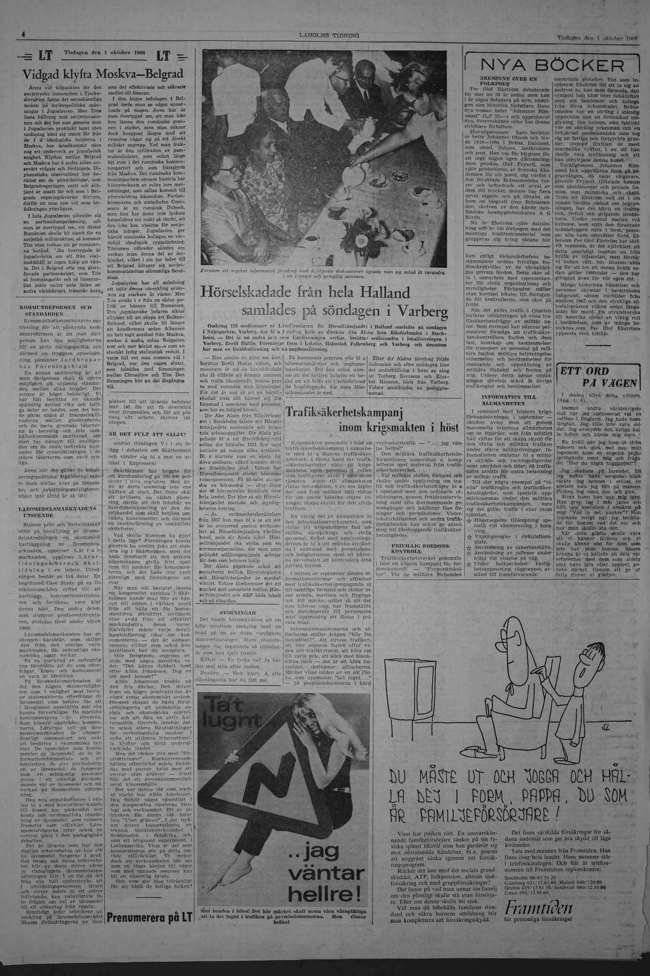 Laholms Tidning Tisdag 1 oktober 1968, sida 4