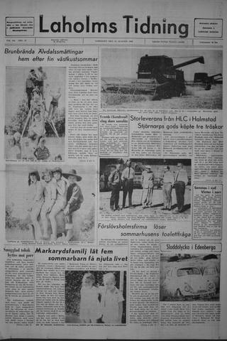 Förstasidan, Lördag 10 augusti 1968