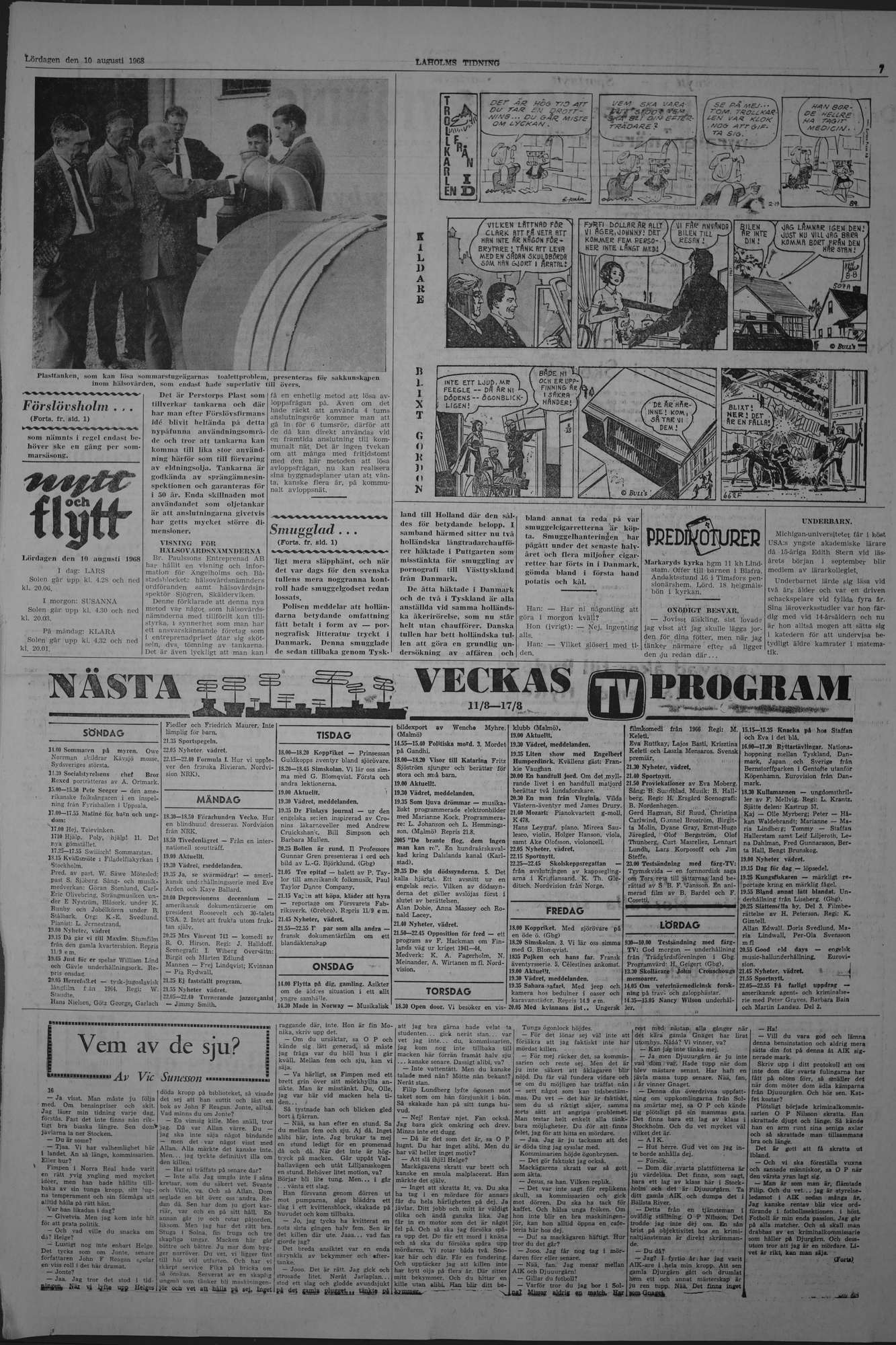 Laholms Tidning Lördag 10 augusti 1968, sida 7