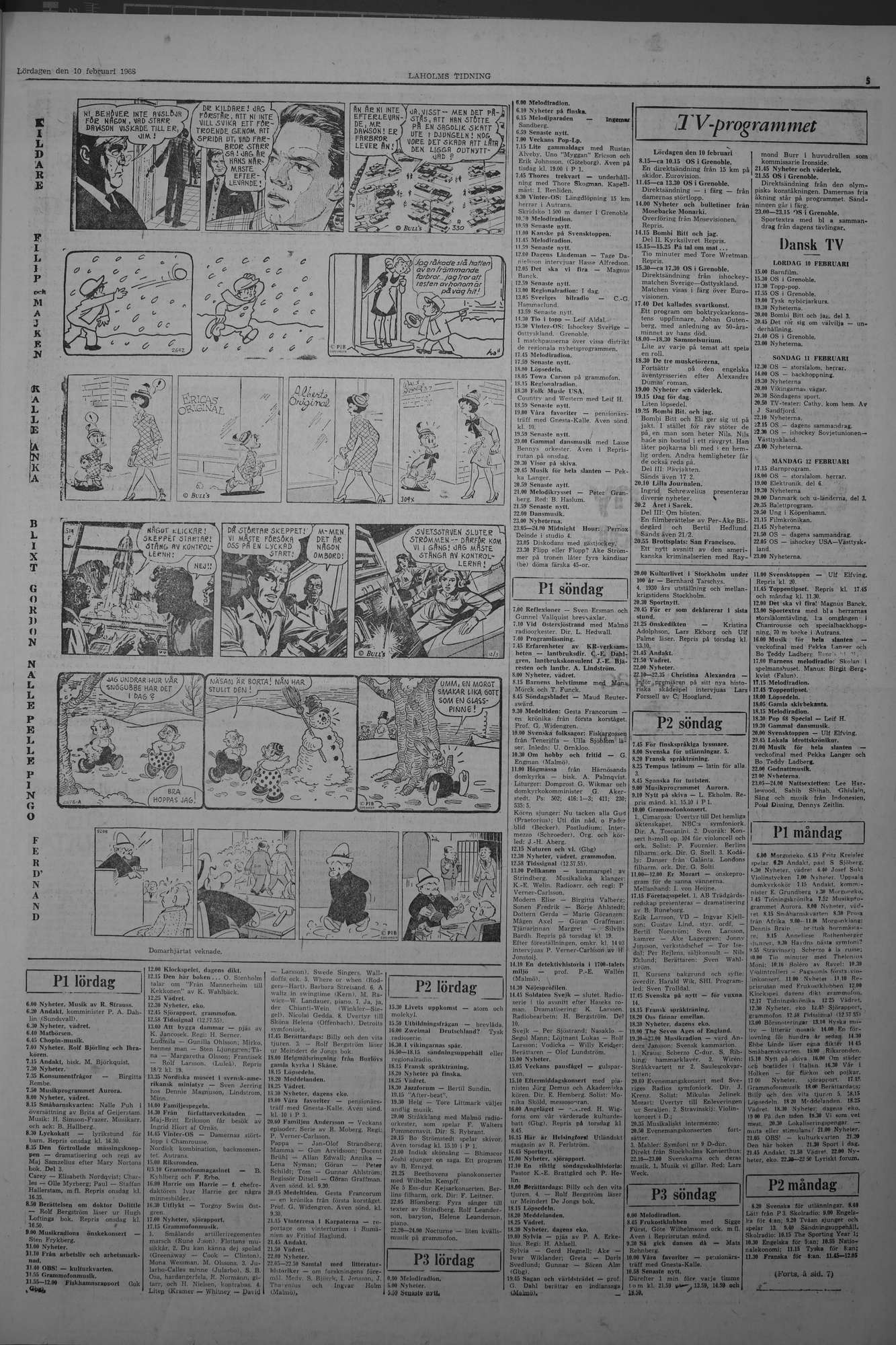Laholms Tidning Lördag 10 februari 1968, sida 5