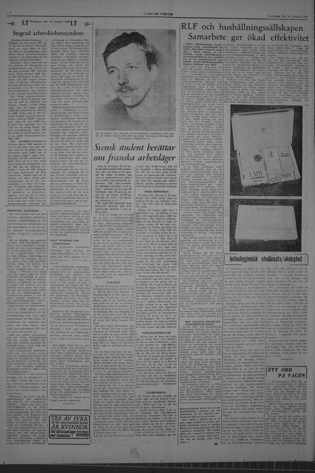Laholms Tidning Onsdag 10 januari 1968, sida 4