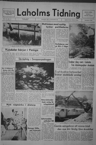 Förstasidan, Tisdag 10 september 1968