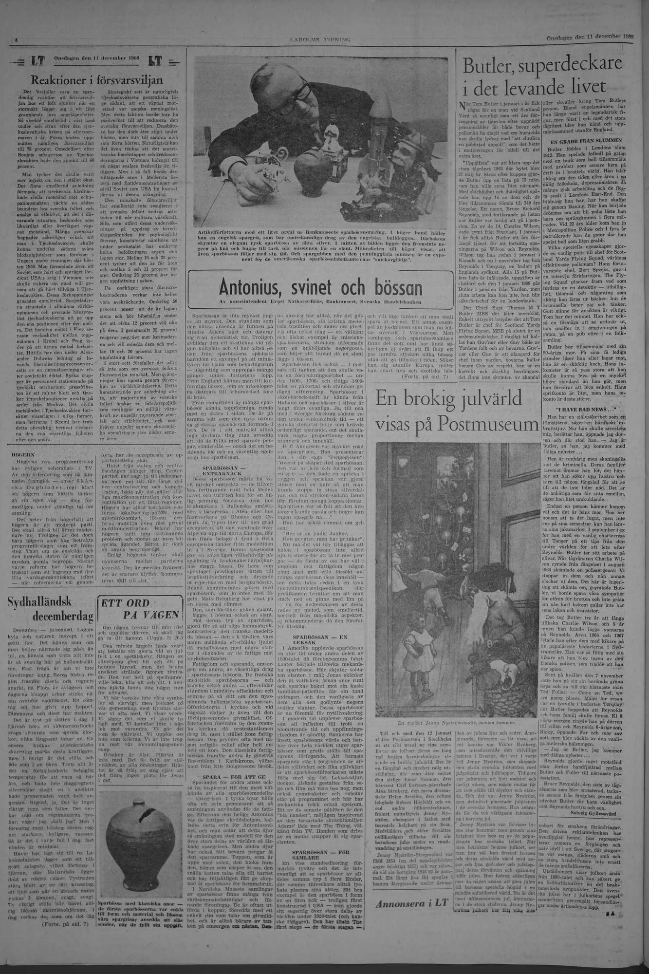 Laholms Tidning Onsdag 11 december 1968, sida 4