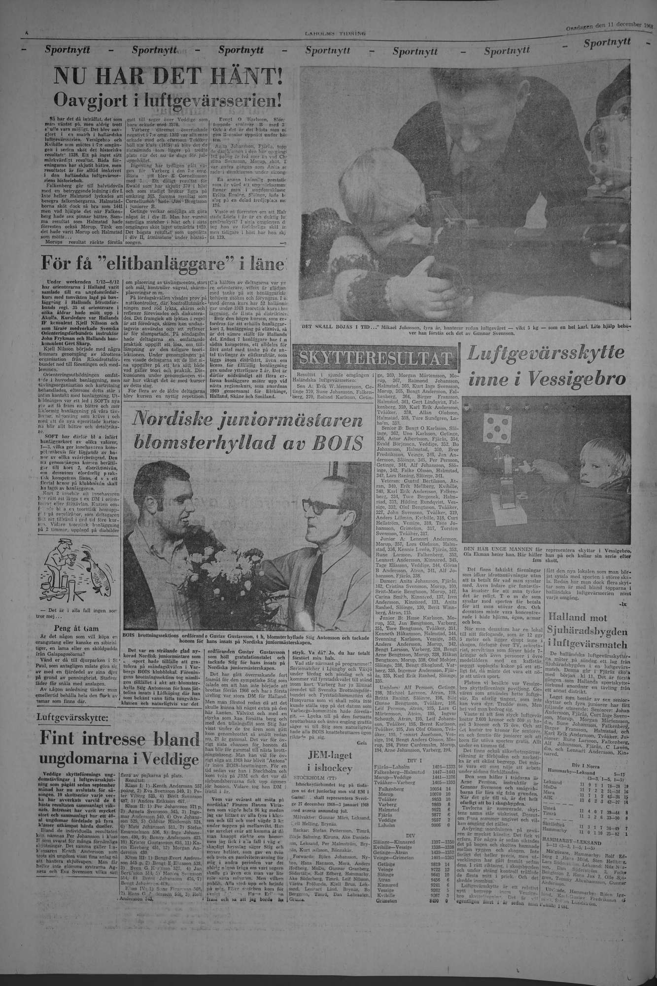 Laholms Tidning Onsdag 11 december 1968, sida 6