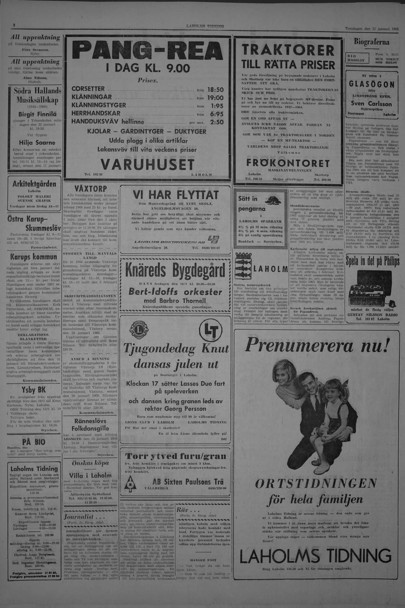 Laholms Tidning Torsdag 11 januari 1968, sida 2