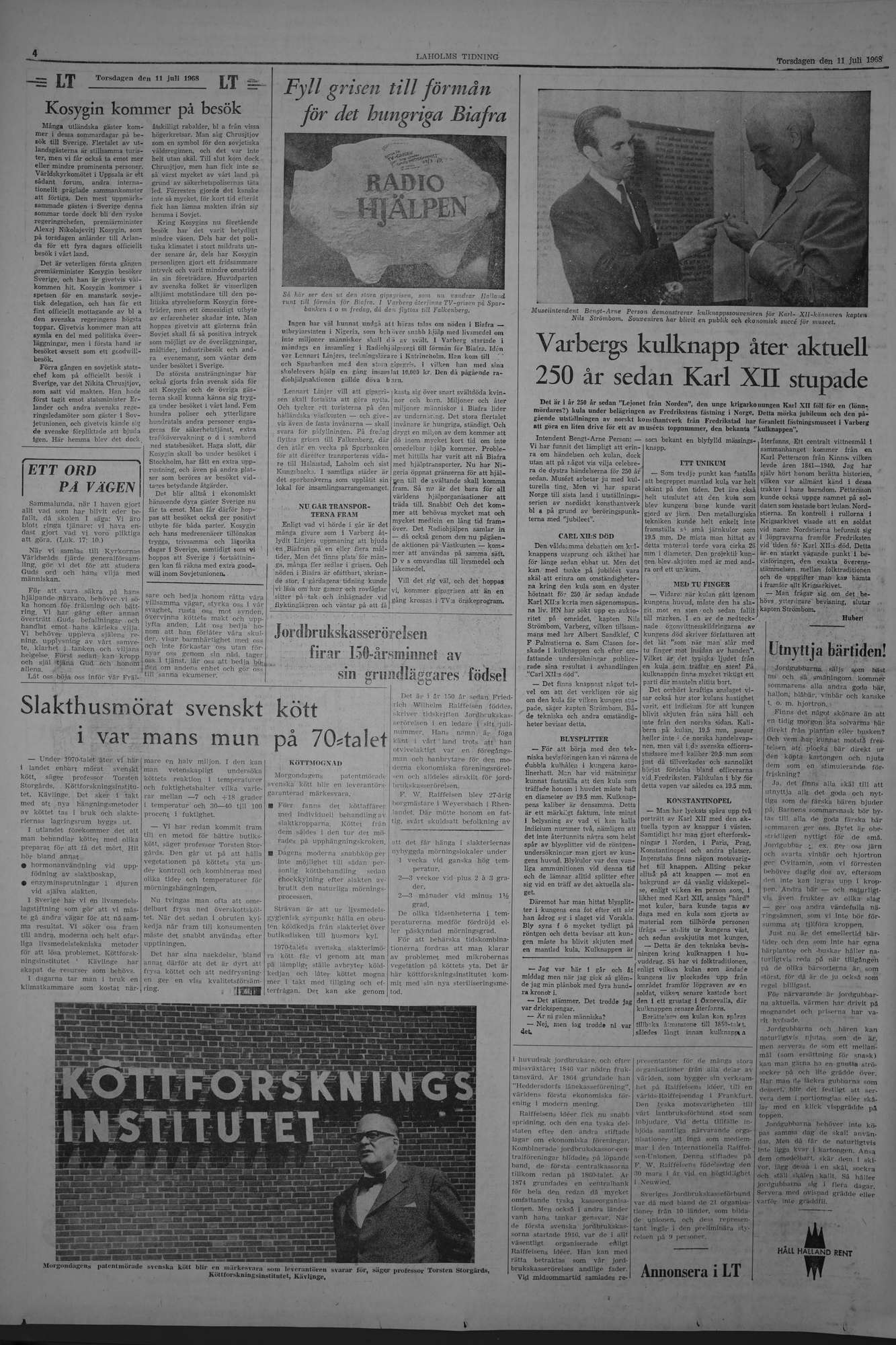 Laholms Tidning Torsdag 11 juli 1968, sida 4