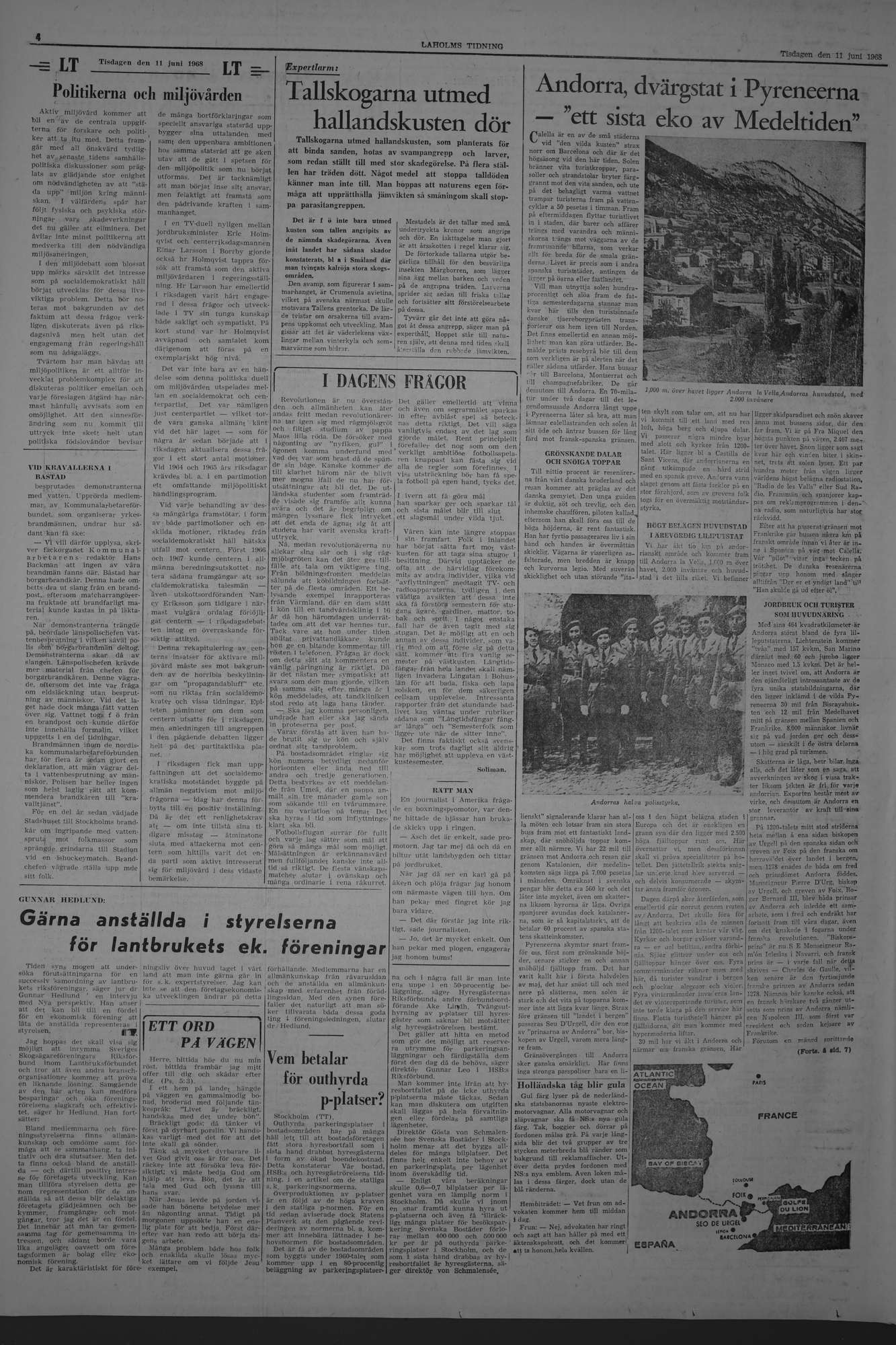 Laholms Tidning Tisdag 11 juni 1968, sida 4