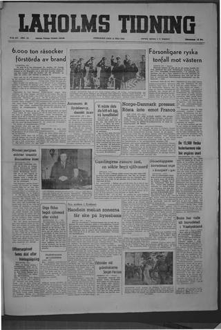 Förstasidan, Onsdag 11 maj 1949