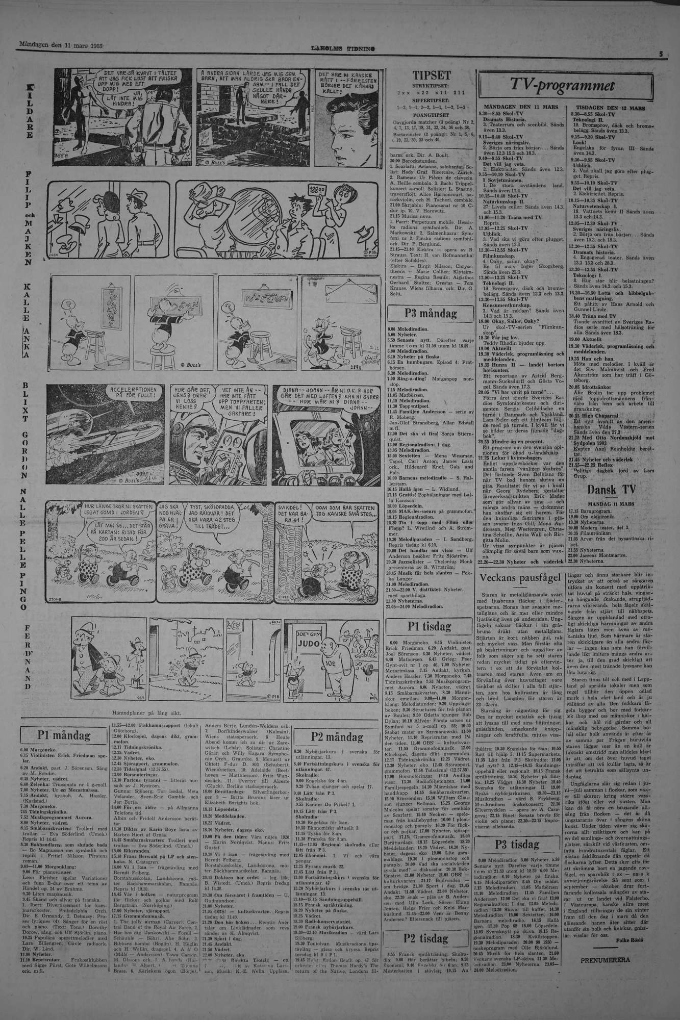 Laholms Tidning Måndag 11 mars 1968, sida 5