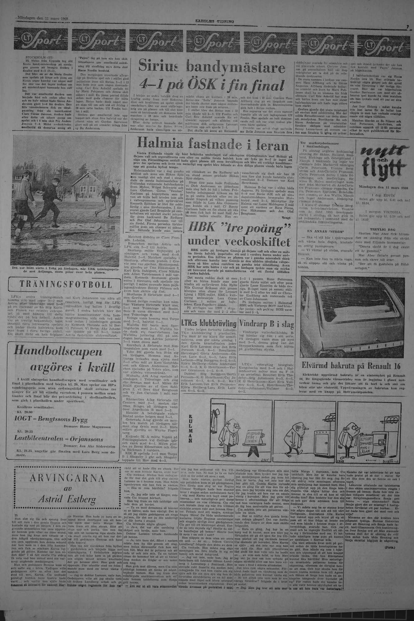Laholms Tidning Måndag 11 mars 1968, sida 7
