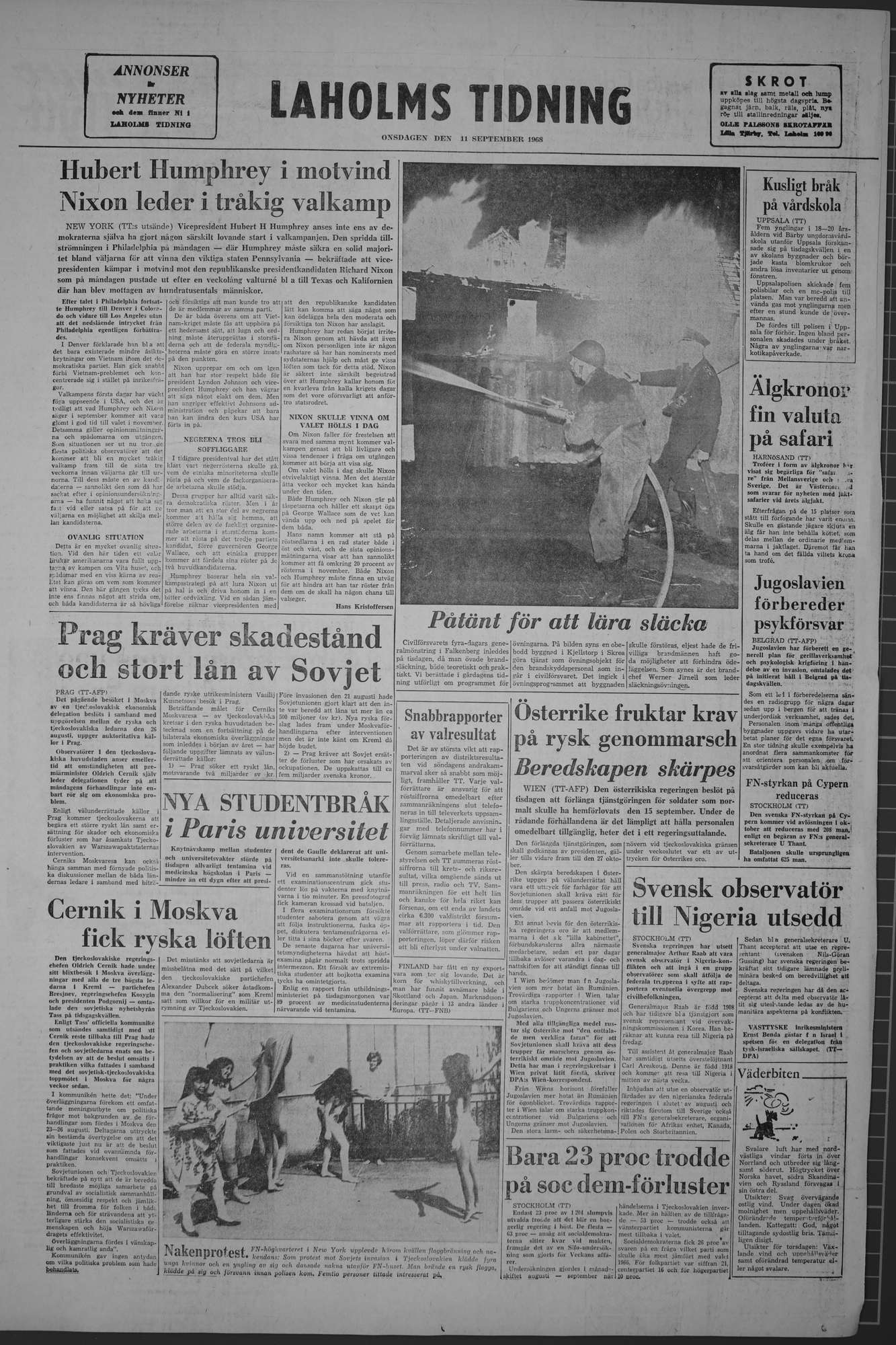Laholms Tidning Onsdag 11 september 1968, sida 8