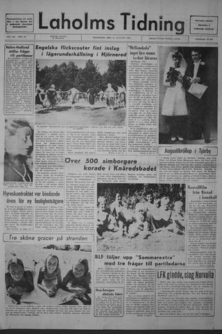 Förstasidan, Måndag 12 augusti 1968