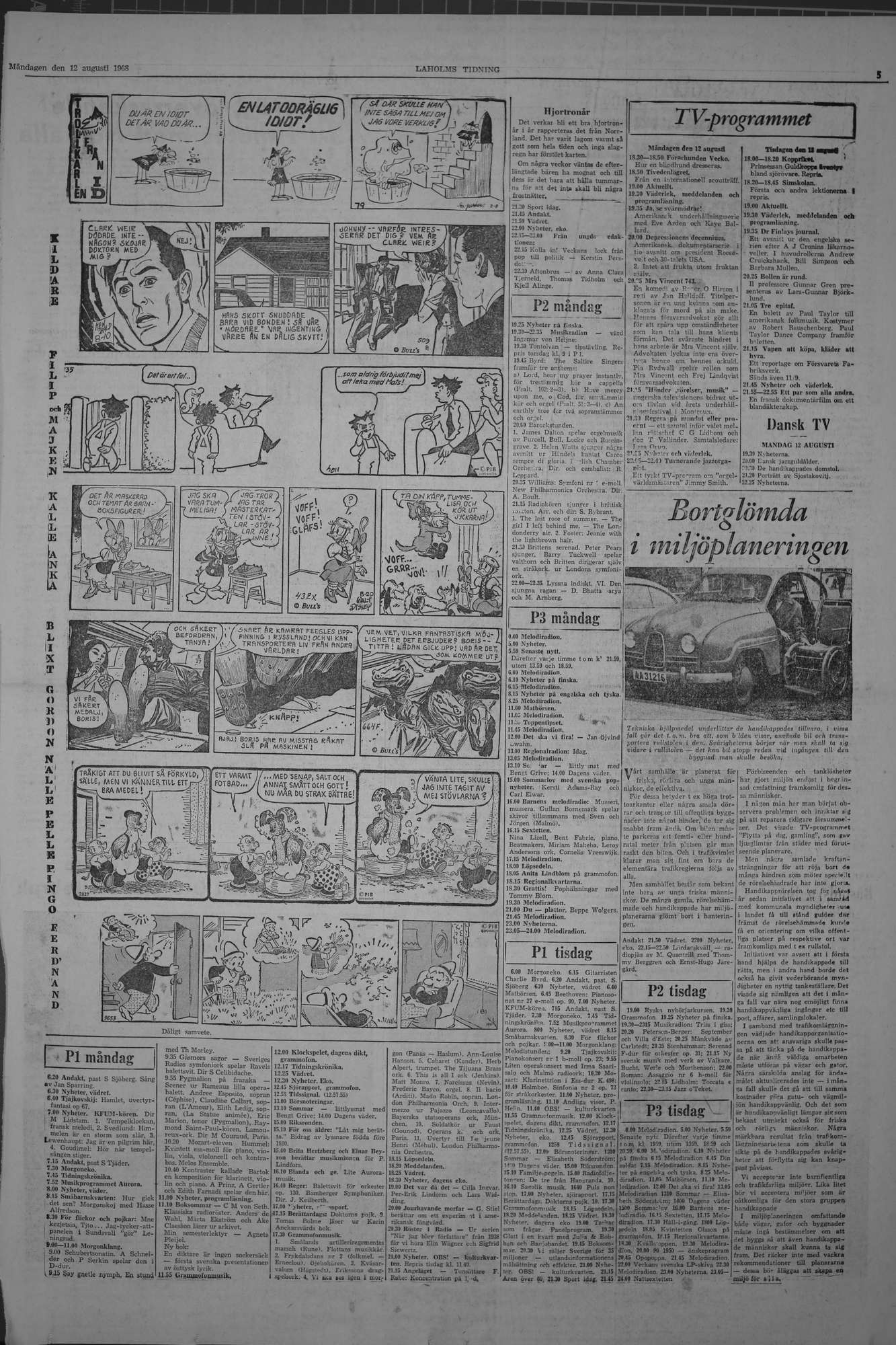 Laholms Tidning Måndag 12 augusti 1968, sida 5
