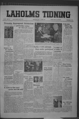 Förstasidan, Måndag 11 april 1949