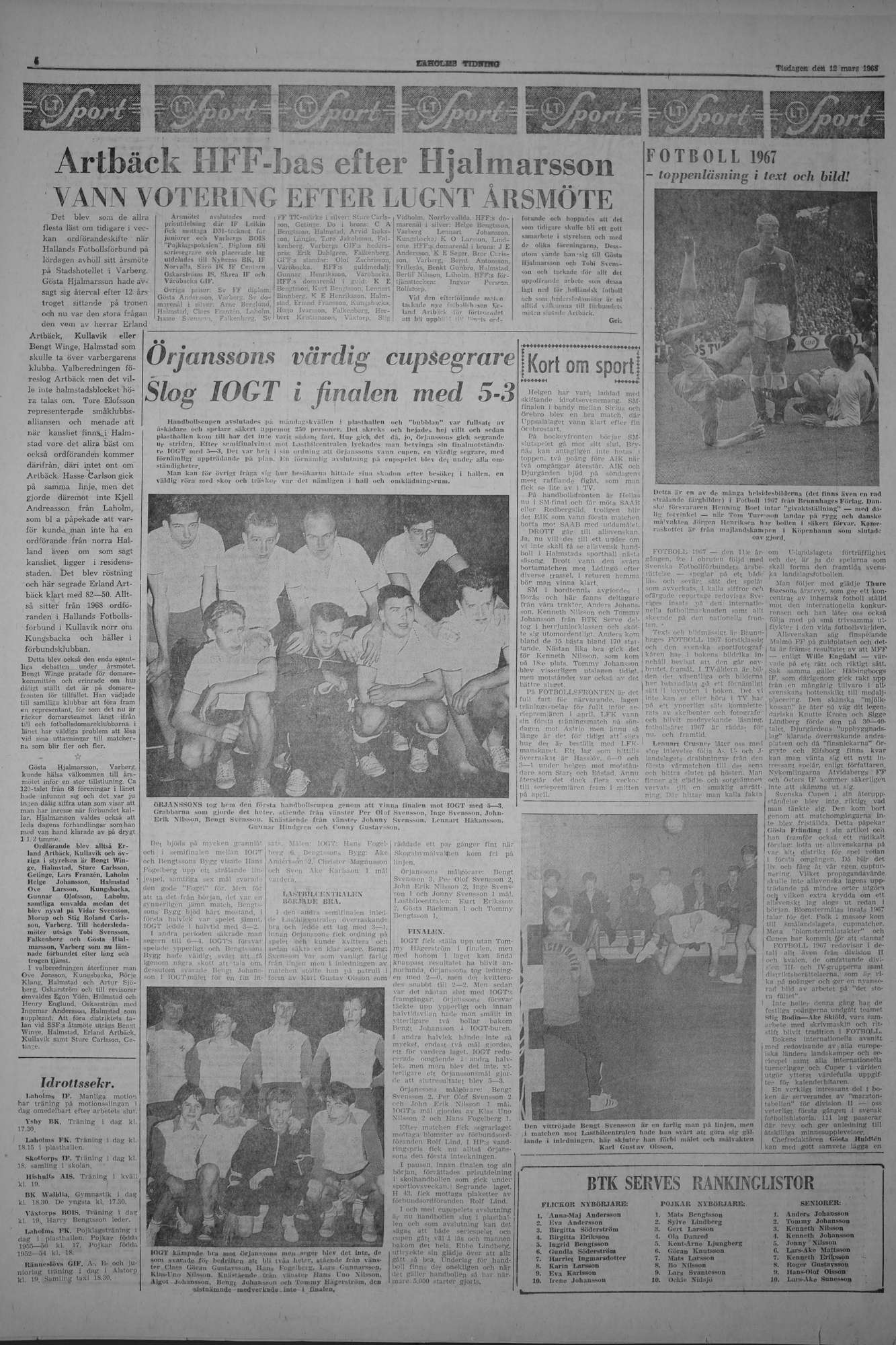 Laholms Tidning Tisdag 12 mars 1968, sida 6