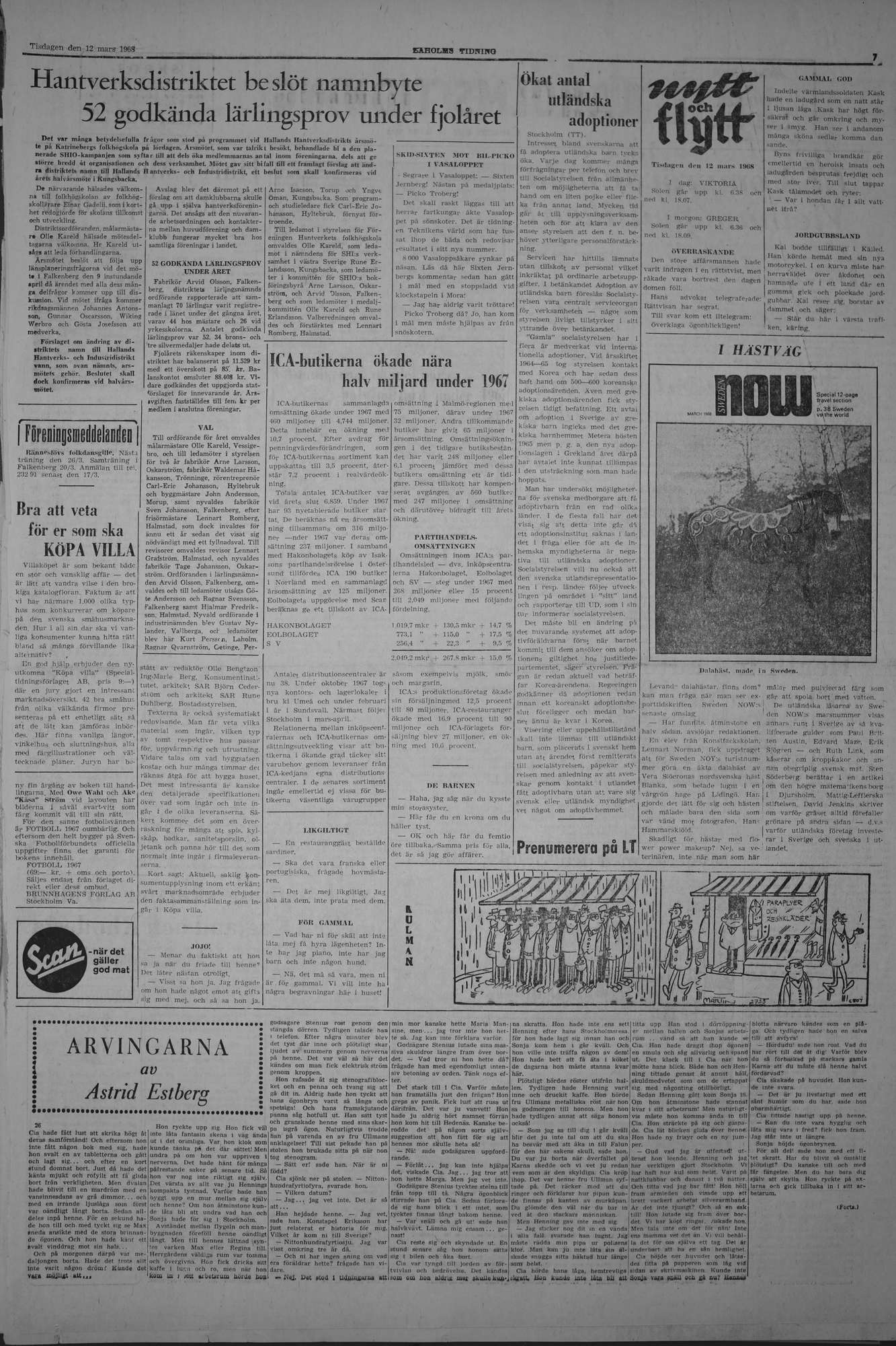 Laholms Tidning Tisdag 12 mars 1968, sida 7