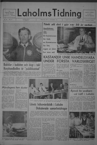Förstasidan, Tisdag 12 november 1968