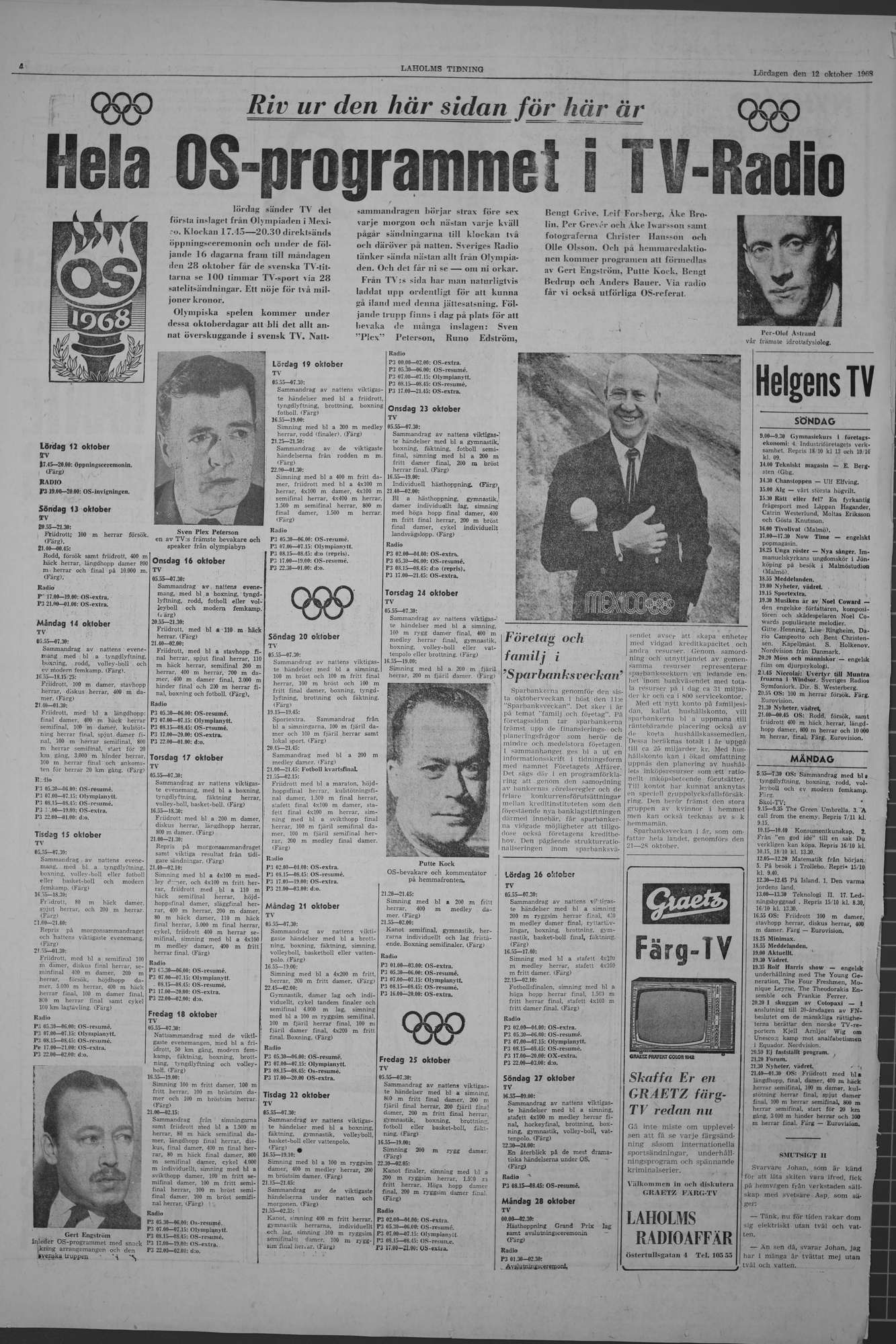 Laholms Tidning Lördag 12 oktober 1968, sida 4