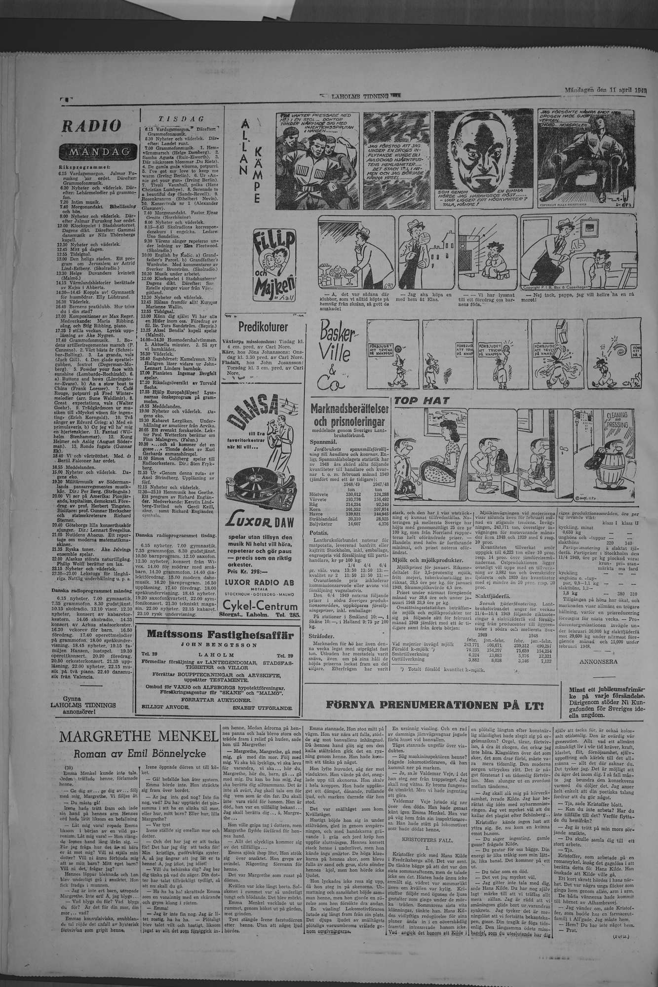 Laholms Tidning Måndag 11 april 1949, sida 6