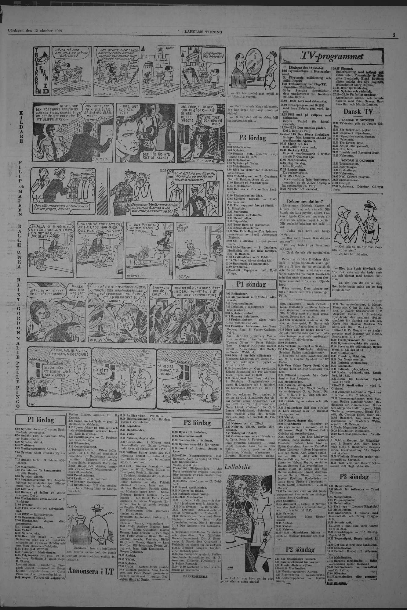 Laholms Tidning Lördag 12 oktober 1968, sida 5