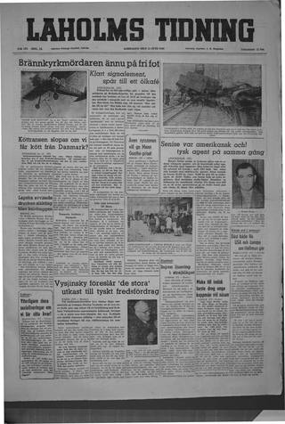 Förstasidan, Lördag 11 juni 1949