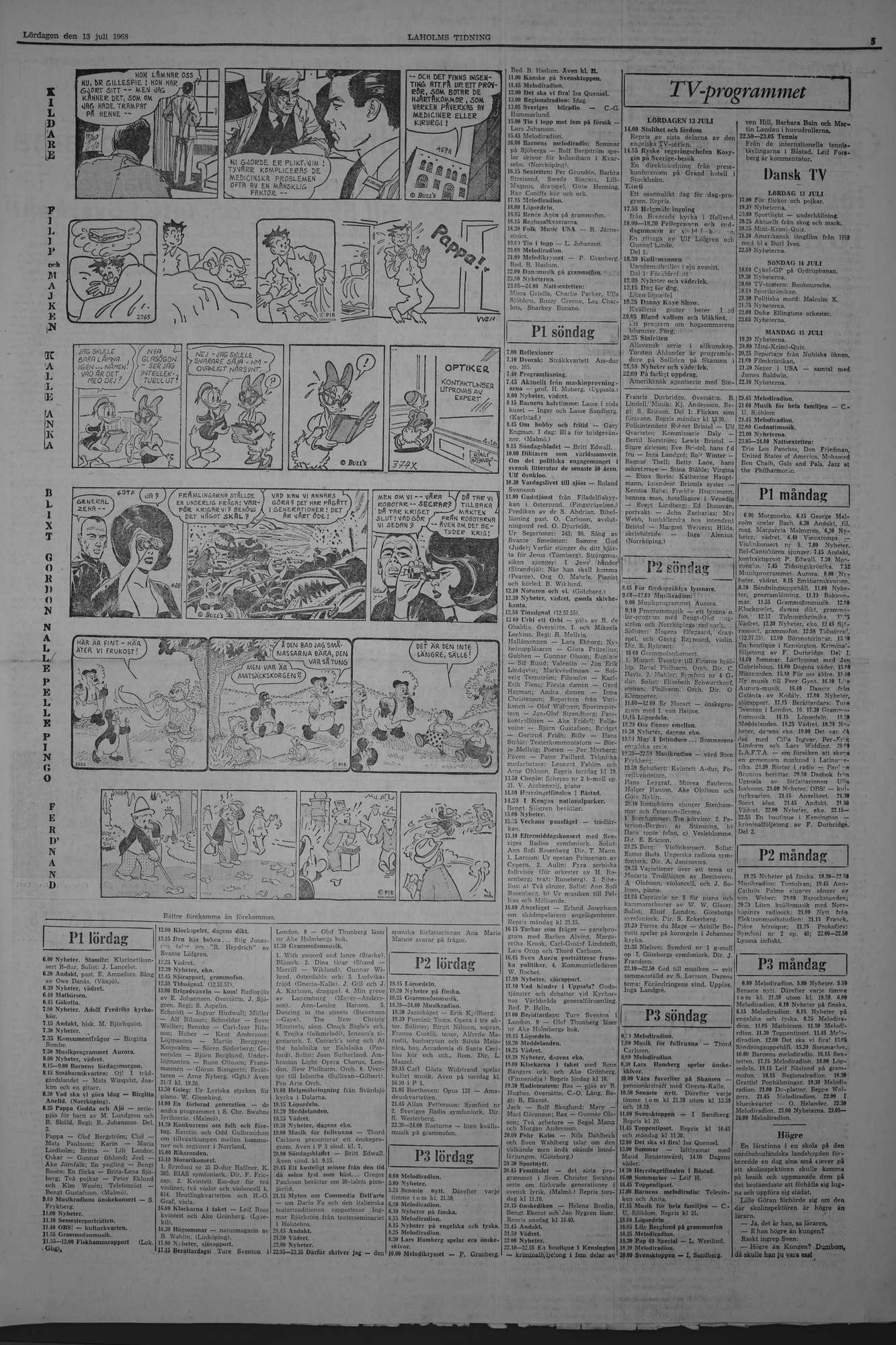 Laholms Tidning Lördag 13 juli 1968, sida 5