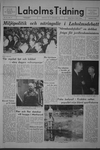 Förstasidan, Fredag 13 september 1968
