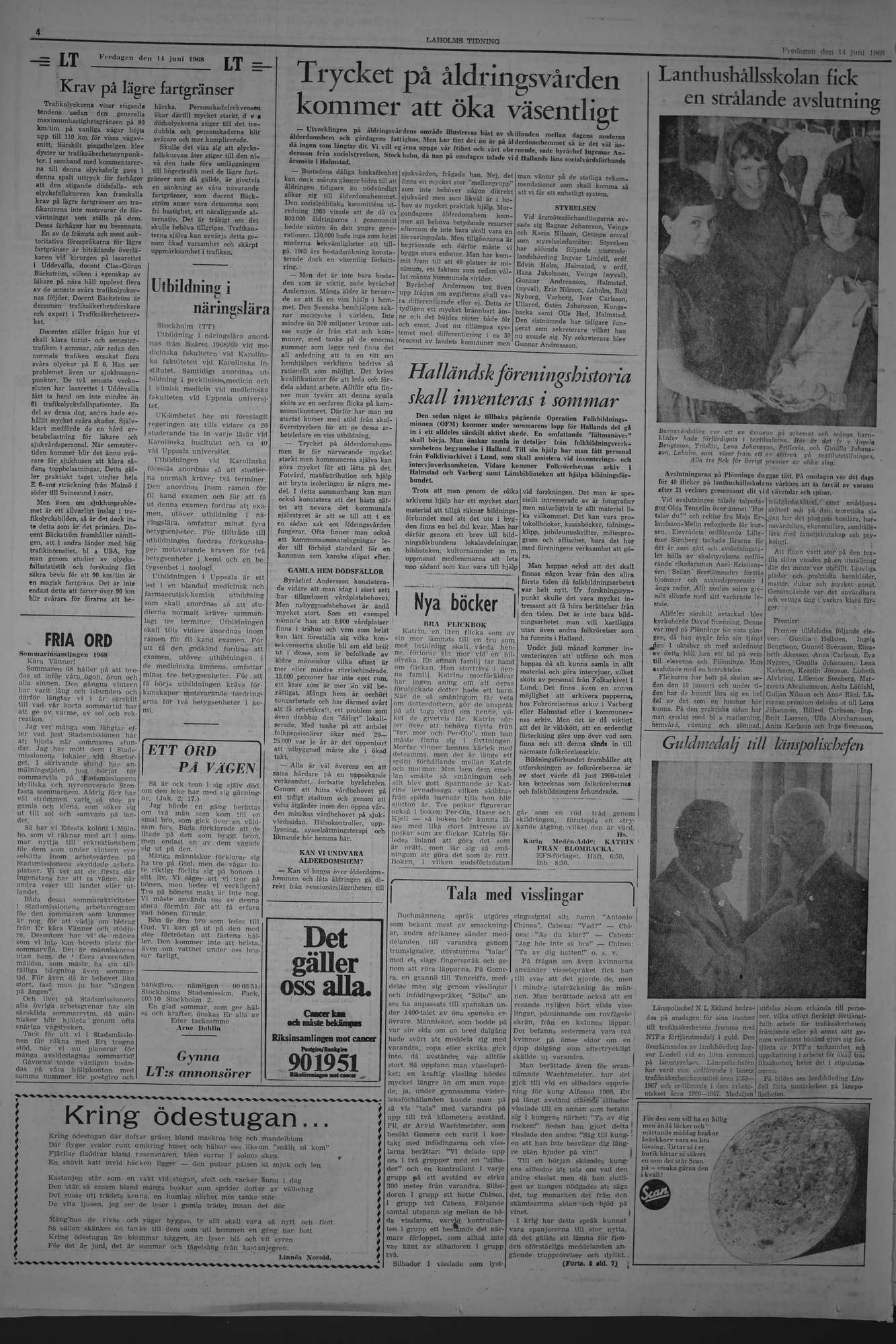 Laholms Tidning Fredag 14 juni 1968, sida 4
