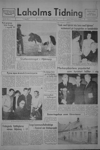 Förstasidan, Torsdag 14 mars 1968