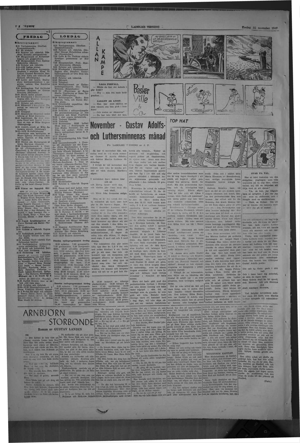 Laholms Tidning Fredag 11 november 1949, sida 8
