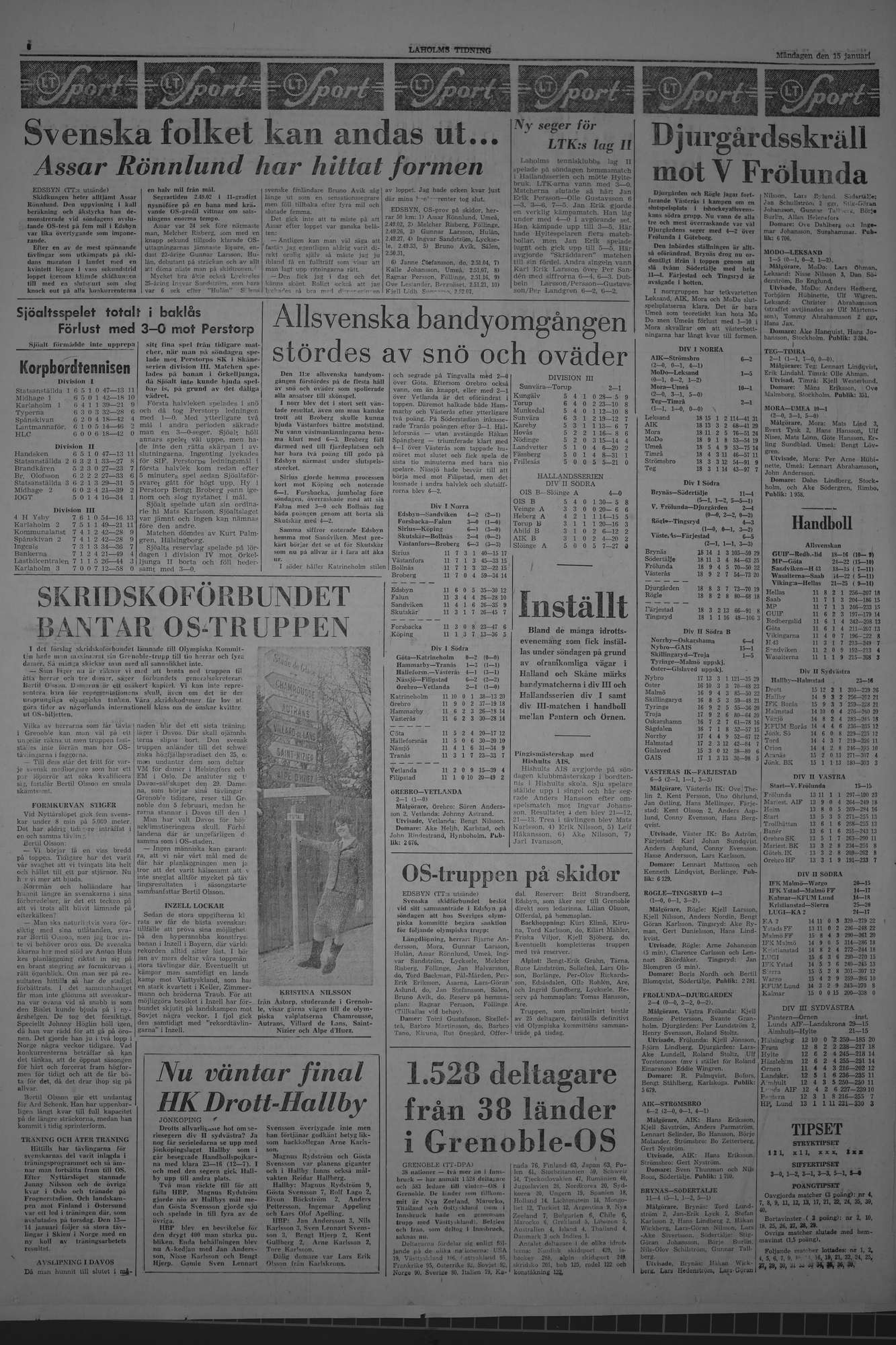 Laholms Tidning Måndag 15 januari 1968, sida 6