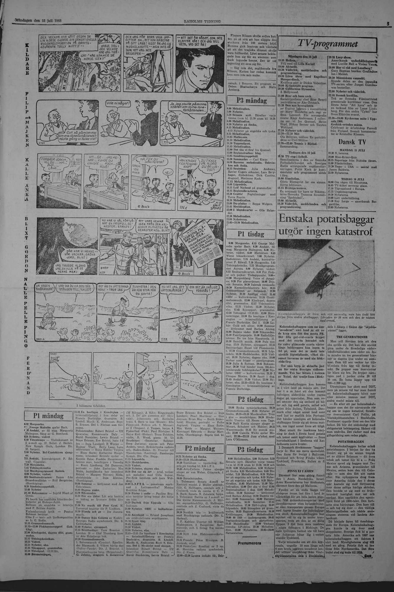 Laholms Tidning Måndag 15 juli 1968, sida 5
